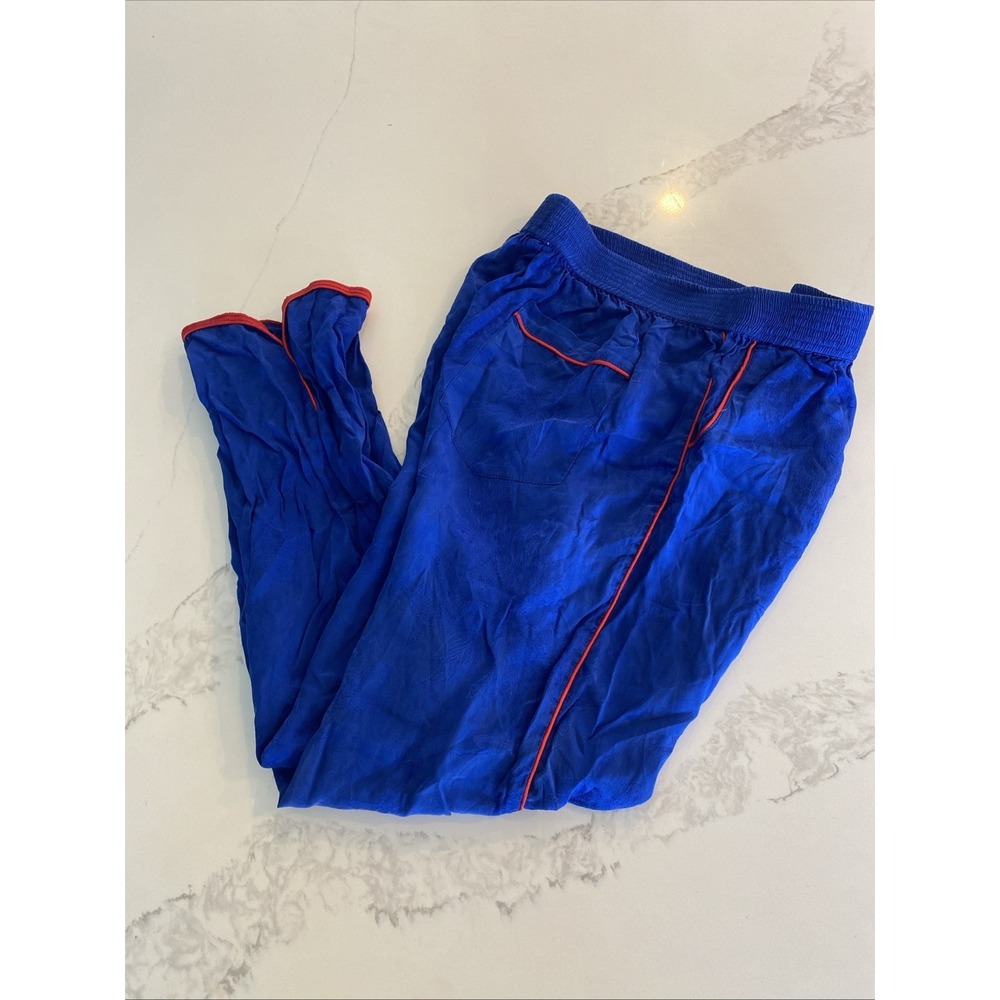 Zadig & Voltaire Adelie Pants Womens Size XS Blue Utility Jogger Red Piping - Picture 7 of 16